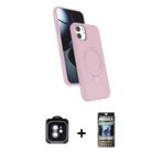 ieg™ iPhone 11 Kılıf İz Işık Koleksiyonu - Siyah 34D Hayalet Izgaralı Cam + Yeşil PVD Metal Kamera L
