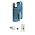 ieg™ iPhone 11 Kılıf Yörünge Işık Serisi - Şeffaf Pasifik Cam Ekran Koruyucu + Yeşil Pers Alüminyum