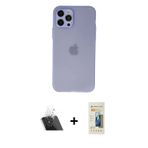 ieg™ iPhone 12 Pro Kılıf Atlas Minimal Prime - Siyah 6D Mat Seramik Hayalet Nano Ekran Koruyucu + Şe