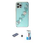 ieg™ iPhone 12 Pro Max Kılıf Nova Işık Prime - Siyah 5D Eko Cam Ekran Koruyucu + Yeşil Renkli Kamera