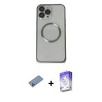 ieg™ iPhone 13 Pro Max Kılıf Ahenk Işık Serisi - Siyah Bilvis 5in1 3D Magic Cam Ekran Koruyucu + Pem