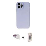 ieg™ iPhone 13 Pro Max Kılıf Atlas Minimal Prime - Siyah Bilvis 3D Cam Ekran Koruyucu + Gökkuşağı Pe