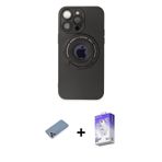 ieg™ iPhone 13 Pro Max Kılıf Eksen Klasik Prime - Siyah Bilvis 5in1 3D Magic Cam Ekran Koruyucu + Pe