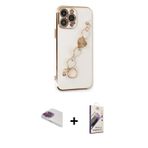 ieg™ iPhone 13 Pro Max Kılıf Nova Işık Prime - Siyah Bilvis 3D Mat Cam Ekran Koruyucu + Gökkuşağı Pe
