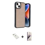 ieg™ iPhone 14 Kılıf Kıvılcım Işık Serisi - Siyah Bilvis 3D Mat Cam Ekran Koruyucu + Yeşil Diamond K