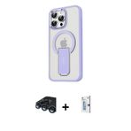 ieg™ iPhone 15 Pro Kılıf Pusula Doku Koleksiyonu - Siyah Bilvis 0.18mm Plus Cam Ekran Koruyucu + Lac