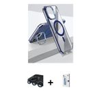 ieg™ iPhone 15 Pro Kılıf Vadi Çizgi Özel Seri - Siyah Bilvis 0.18mm Plus Cam Ekran Koruyucu + Lacive