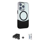 ieg™ iPhone 15 Pro Max Kılıf Çekirdek Asil Özel Seri - Siyah Bilvis 0.18mm Plus Cam Ekran Koruyucu +