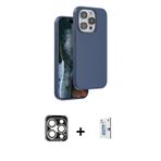 ieg™ iPhone 15 Pro Max Kılıf Kıvılcım Çizgi Serisi - Siyah Bilvis 0.18mm Plus Cam Ekran Koruyucu + G