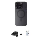 ieg™ iPhone 15 Pro Max Kılıf Kozmos Çizgi Prime - Siyah Bilvis 0.18mm Plus Cam Ekran Koruyucu + Tita