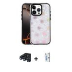 ieg™ iPhone 15 Pro Max Kılıf Odak Prime - Siyah Bilvis 0.18mm Plus Cam Ekran Koruyucu + Lacivert Raz