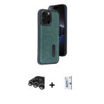 ieg™ iPhone 15 Pro Max Kılıf Yörünge Işık Serisi - Siyah Bilvis 0.18mm Plus Cam Ekran Koruyucu + Güm