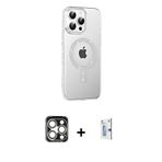 ieg™ iPhone 15 Pro Max Kılıf Yörünge Koleksiyonu - Siyah Bilvis 0.18mm Plus Cam Ekran Koruyucu + Güm