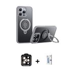 ieg™ iPhone 15 Pro Max Kılıf Zirve Çizgi Prime - Siyah Bilvis 0.18mm Plus Cam Ekran Koruyucu + Turun
