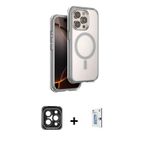 ieg™ iPhone 15 Pro Max Kılıf Zirve Klasik Prime - Siyah Bilvis 0.18mm Plus Cam Ekran Koruyucu + Siya