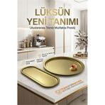 ieg™ Masterpiece Çelik Tepsi Seti – Yuvarlak 28 cm & Dikdörtgen 34x15 cm 722990