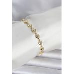 ieg™ Pirinç Gold Renk Kalpli Kutup Yıldızı İşleme Kadın Bileklik - TJ-BB8402