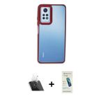 ieg™ Redmi Note 12 Pro 4G Kılıf Eksen Doku Prime - Şeffaf Pasifik Cam Ekran Koruyucu + Şeffaf Kamera