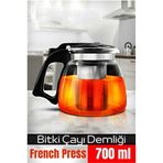 ieg™ Süzgeçli French Press Cam Demlik 700 Ml Bitki Çayı Demliği