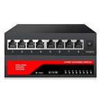 ienRon 8 Port Gigabit Switch, 8 Port Yönetilmeyen Ethernet Ağ Anahtarı, Kırmızı