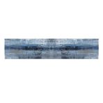ieron Masa örtüsü, bohem tarzı, yıkanabilir, retro kır evi tarzı, parti masa dekorasyonu, çift katmanlı keten masa örtüsü, 33 x 183 cm, sehpa, düğün, ev dekorasyonu için (mavi)