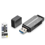 iETOP HDX7054 USB Type-C 3.2 Gen1 Kart Okuyucu SD MicroSD 5 Gbps Gri