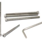 iexcell 5 Adet 5/16-18 x 5 inç Kısmen Dişli Paslanmaz Çelik 304 Altıgen Soket Başlı Vidalar Cıvata Kiti