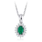 İf Pırlanta 0.40 ct Pırlanta Zümrüt Kolye