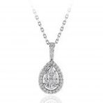 İf Pırlanta 0.45 ct Pırlanta Baget Kolye