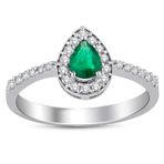İf Pırlanta 0.45 ct Pırlanta Zümrüt Yüzük