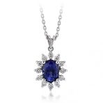 İf Pırlanta 1.46 ct Pırlanta Safir Kolye