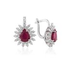 İf Pırlanta 6.14 ct Pırlanta Yakut Küpe