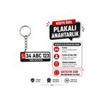 İFAA Kişiye Özel Plaka Anahtarlık Çiftli Set (1 Adet) - İsimli ve Plakalı Araç Anahtarlığı MAVİ