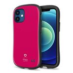 iFace iPhone 12 Mini (5,4 inç) için Birinci Sınıf Tasarlanmıştır - Çift Katmanlı [Sert Kabuk + Tampon] Darbeye Dayanıklı Koruyucu Telefon Kılıfı [Düşme Testli] - Canlı Pembe