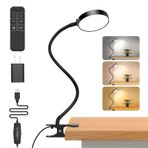 iFalarila 61 LED okuma lambası gece lambası modlu yatak | 1 saatlik zamanlayıcı sabit ışık | RA>95 göz koruması esnek boynu olan kelepçe lamba, kelepçe lamba, çocuklar için 10W güç kaynağı ile