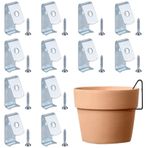 Ifan 12 paket Metal saksı klipleri, açık duvar kanca Metal bitki standı takım elbise için 5 "ila 8" terra Cotta tencere bahçe süslemeleri bitki askı
