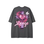 IFIKK 100% Pamuk Erkekler T-Shirt Karikatür Desen Gevşek T Shirt Unisex Kısa Kollu Harajuku Punk Tops, 08, M