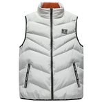 IFIKK Gilets Gri Kapitone Puffer Erkek Ceket