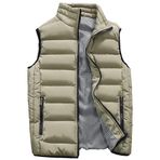 IFIKK Gilets Haki Kapitone Puffer Erkek Ceket
