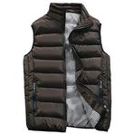 IFIKK Gilets Kahve Kapitone Puffer Erkek Ceket