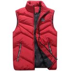 IFIKK Gilets Kırmızı Kapitone Puffer Erkek Ceket