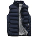 IFIKK Gilets Koyu Mavi Kapitone Puffer Erkek Ceket