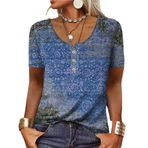 IFIKK GT08 Baskılı Kısa Kollu Kadın T-shirt