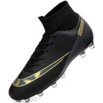 IFIKK JKSKP069IFI-177 High Top Spike Cleats Siyah Renk Uzun Boy Desenli Unisex Krampon Ayakkabı