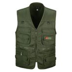 IFIKK Softshell Asker Yeşili Kolsuz Çok Cepli Erkek Ceket