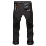IFIKK Softshell Zip Pocket Siyah İnce Fermuarlı Açık Kayak Yürüyüş Su Geçirmez Erkek Pantolon