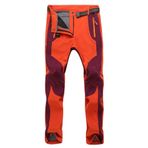 IFIKK Softshell Zip Pocket Turuncu İnce Fermuarlı Açık Kayak Yürüyüş Su Geçirmez Kadın Pantolon