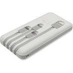 İforce Kişiye Özel-Isme Özel 10.000MAH Çoklu Çıkışlı/telefon Tutuculu Powerbank Beyaz Renk-Isim Yazılabilir