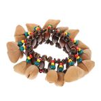 ifundom 1 Bilgisayar Fındık kabuğu çanı çocuk oyun seti kabile bilezik müzik Enstrümanları oyuncak fındık kabuğu bilezik bileklik çan benzersiz djembe Aksesuarlar bilek çanı kabuk