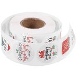 ifundom 1 Rulo Mutlu Noeller Etiket Etiketleri Rulo Yuvarlak Noel Etiketleri Çıkartmalar Zarf Çıkartmalar Yapışkanlı Noel Dekoratif Hediye Sarma Sticker Noel Iş Sticker